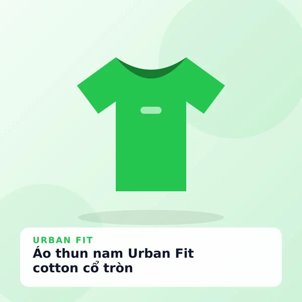 Áo thun nam Urban Fit cotton cổ tròn