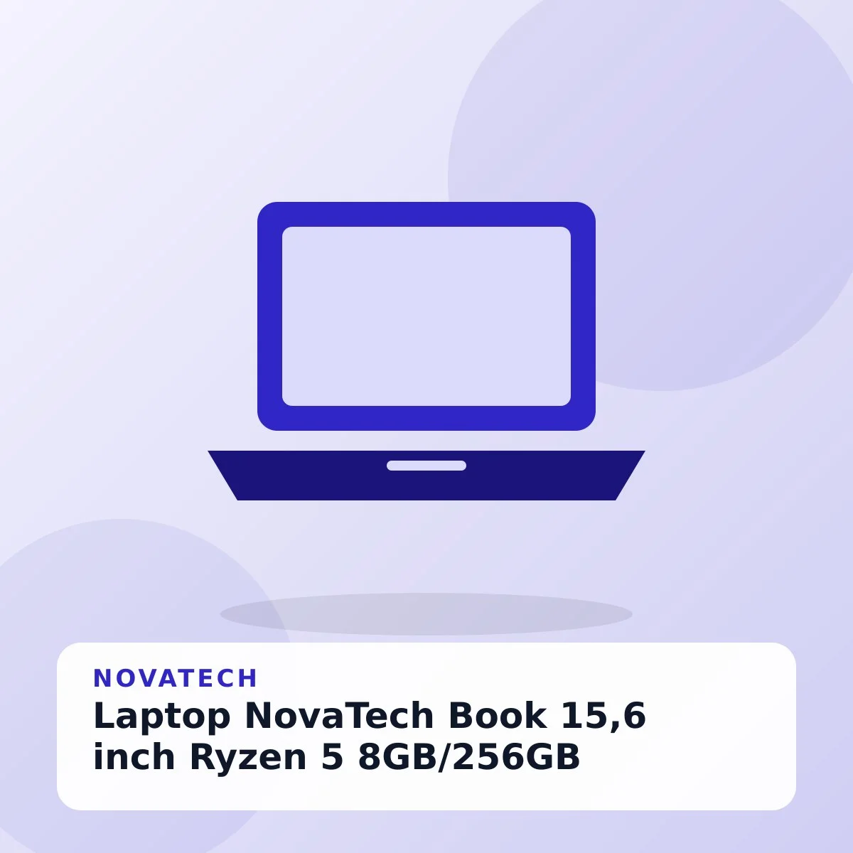 Laptop NovaTech Book 15,6 inch Ryzen 5 8GB/256GB