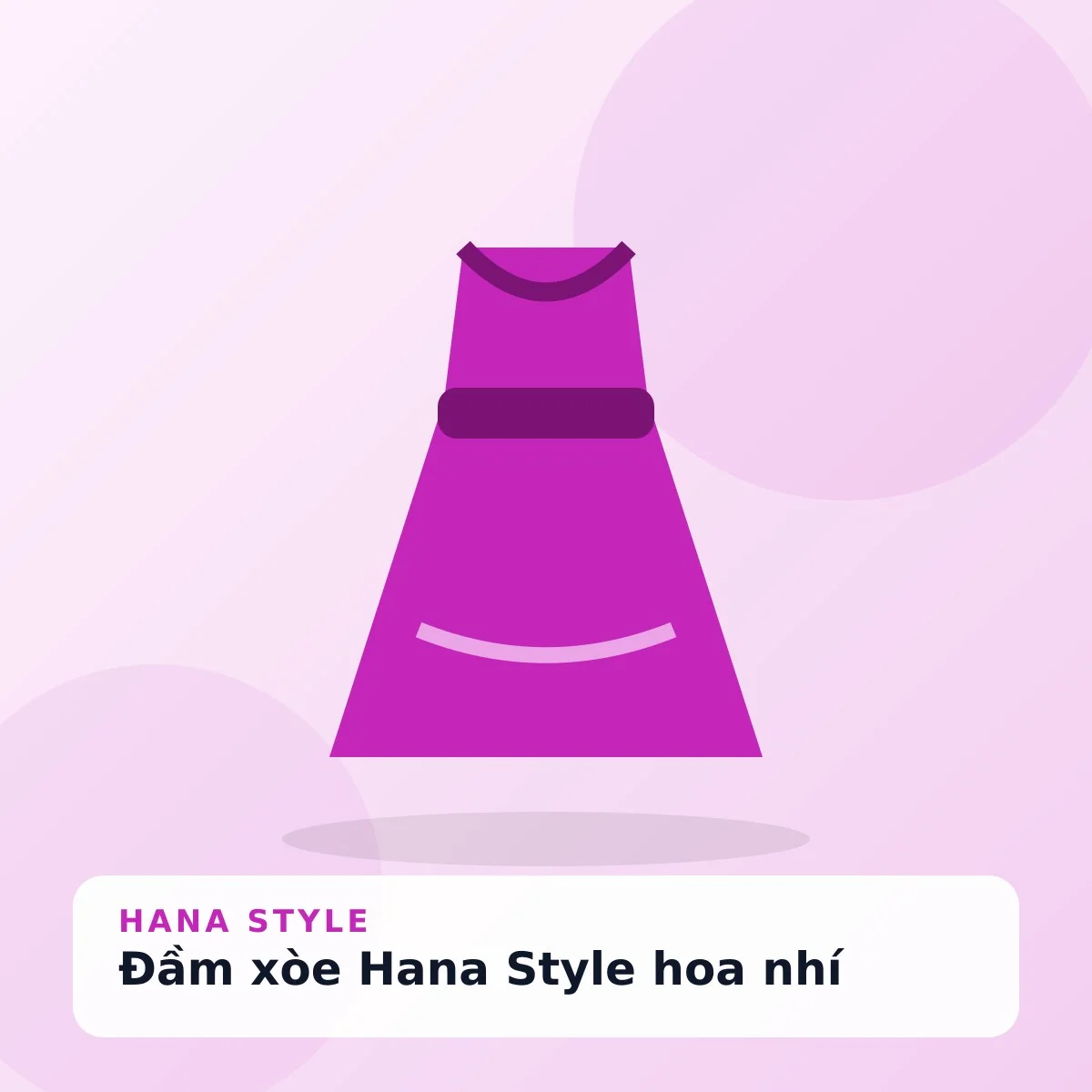 Đầm xòe Hana Style hoa nhí